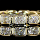 4ctw Bezel East West Radiant Eternity Band