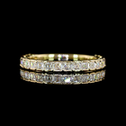 1ctw Half Bezel Asscher 3/4 Eternity Band