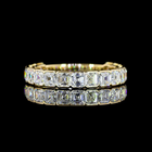 2ctw Asscher Half Bezel Diamond 3/4 Eternity Band