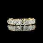 3ctw Asscher Half Bezel Diamond 3/4 Eternity Band