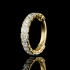 3ctw Asscher Half Bezel Diamond 3/4 Eternity Band