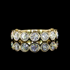 1-3/4ctw Bezel Round 3/4 Eternity Band