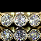 1-3/4ctw Bezel Round 3/4 Eternity Band