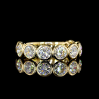 3ctw Round Bezel Diamond 3/4 Eternity Band