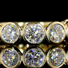 3ctw Round Bezel Diamond 3/4 Eternity Band