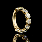 3ctw Round Bezel Diamond 3/4 Eternity Band