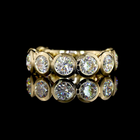 4ctw Round Bezel Diamond 3/4 Eternity Band