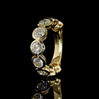 4ctw Round Bezel Diamond 3/4 Eternity Band