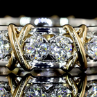 1-1/4ctw Half Bezel - Prong Round Special Band