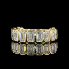 4ctw Emerald Bezel Diamond 3/4 Eternity Band
