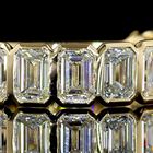 4ctw Emerald Bezel Diamond 3/4 Eternity Band