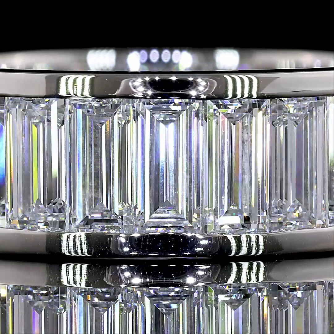 6-1/2ctw Baguette Channel Diamond Eternity Band