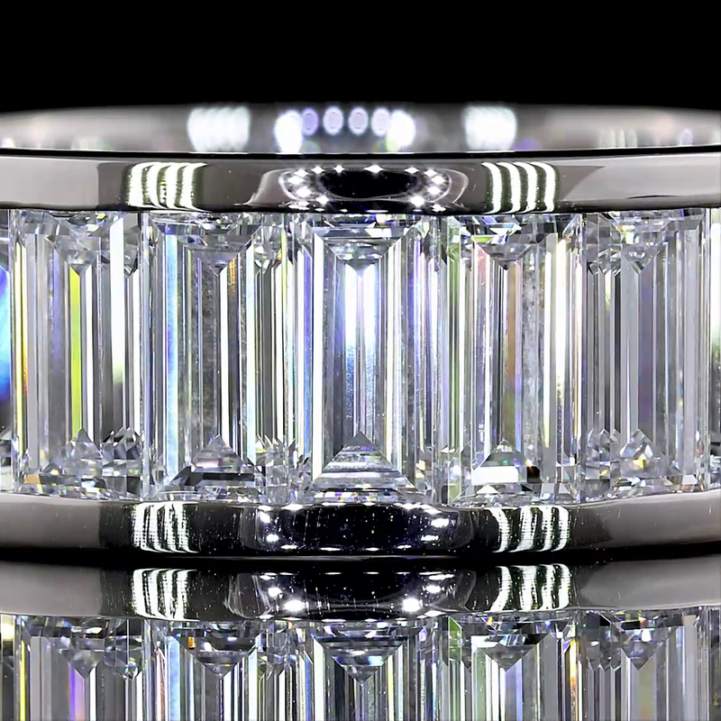 6-1/2ctw Baguette Channel Diamond Eternity Band