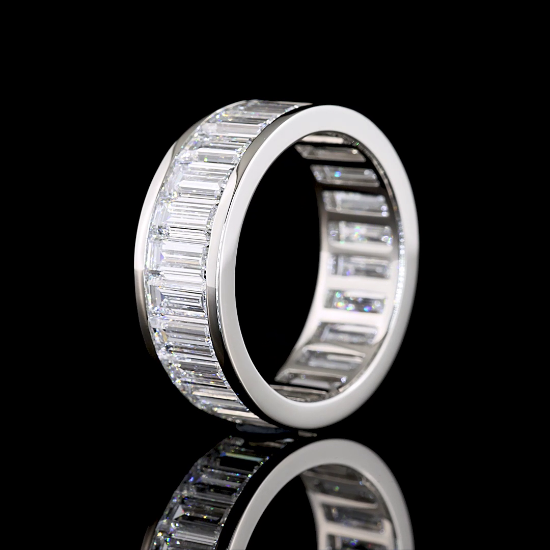 6-1/2ctw Baguette Channel Diamond Eternity Band