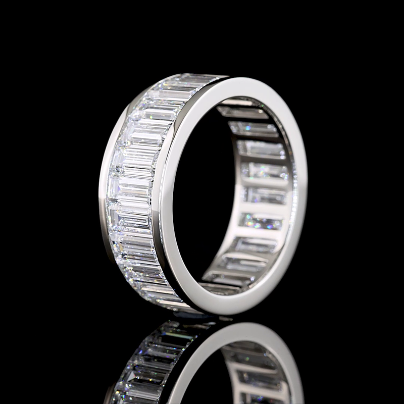 6-1/2ctw Baguette Channel Diamond Eternity Band