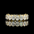 2ctw Oval Bezel Diamond 3/4 Eternity Band