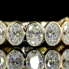 2ctw Oval Bezel Diamond 3/4 Eternity Band