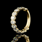 2ctw Oval Bezel Diamond 3/4 Eternity Band