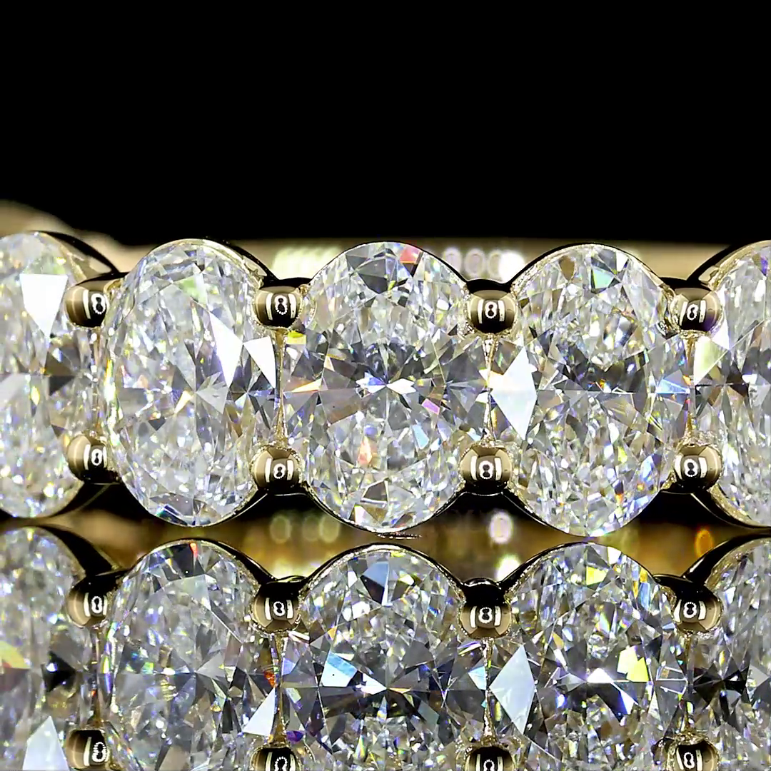 3ctw Oval Prong Diamond 3/4 Eternity Band