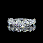 4ctw Round Prong Diamond Half Eternity Band