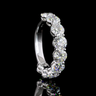 4ctw Round Prong Diamond Half Eternity Band