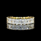 3ctw Radiant Prong Diamond 3/4 Eternity Band