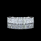 4ctw Radiant Prong Diamond 3/4 Eternity Band