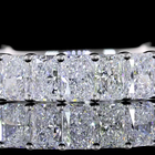 4ctw Radiant Prong Diamond 3/4 Eternity Band