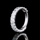 4ctw Radiant Prong Diamond 3/4 Eternity Band