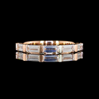 1/2ctw Half Bezel East West Baguette Five Stone Band
