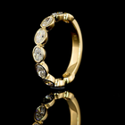 1-1/4ctw Bezel East West Oval 3/4 Eternity Band