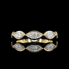 1ctw Bezel East West Marquise Five Stone Band