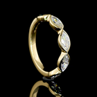 1ctw Bezel East West Marquise Five Stone Band
