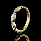 1ctw Bezel East West Marquise Five Stone Band