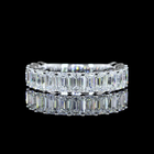 3ctw Emerald Prong Diamond 3/4 Eternity Band