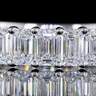 3ctw Emerald Prong Diamond 3/4 Eternity Band