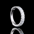 3ctw Emerald Prong Diamond 3/4 Eternity Band