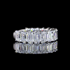 4ctw Emerald Prong Diamond 3/4 Eternity Band
