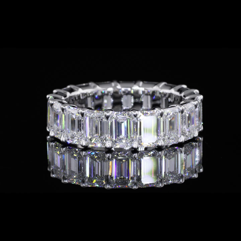7ctw Emerald Prong Diamond Eternity Band