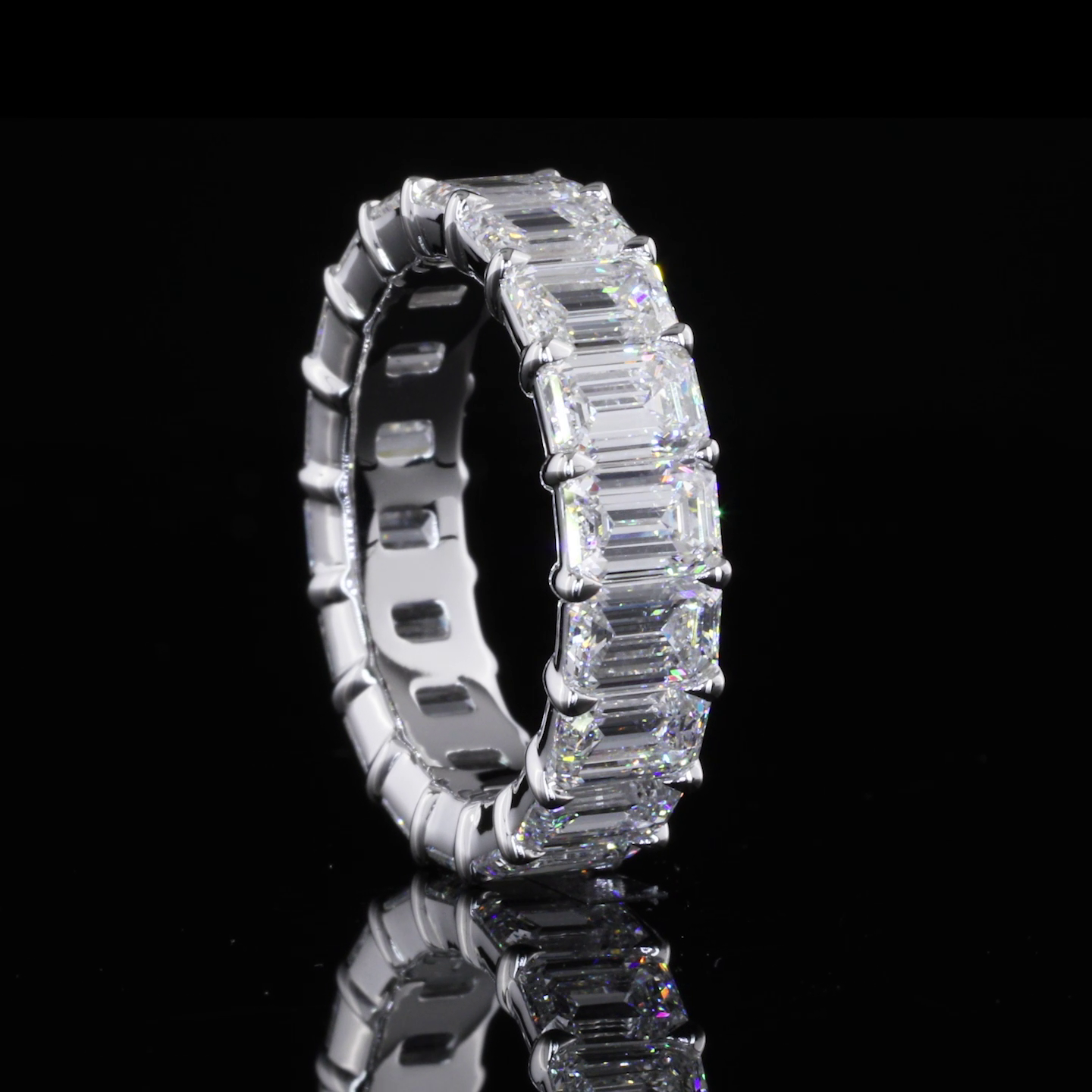 7ctw Emerald Prong Diamond Eternity Band