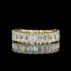 3ctw Emerald Prong Diamond 3/4 Eternity Band