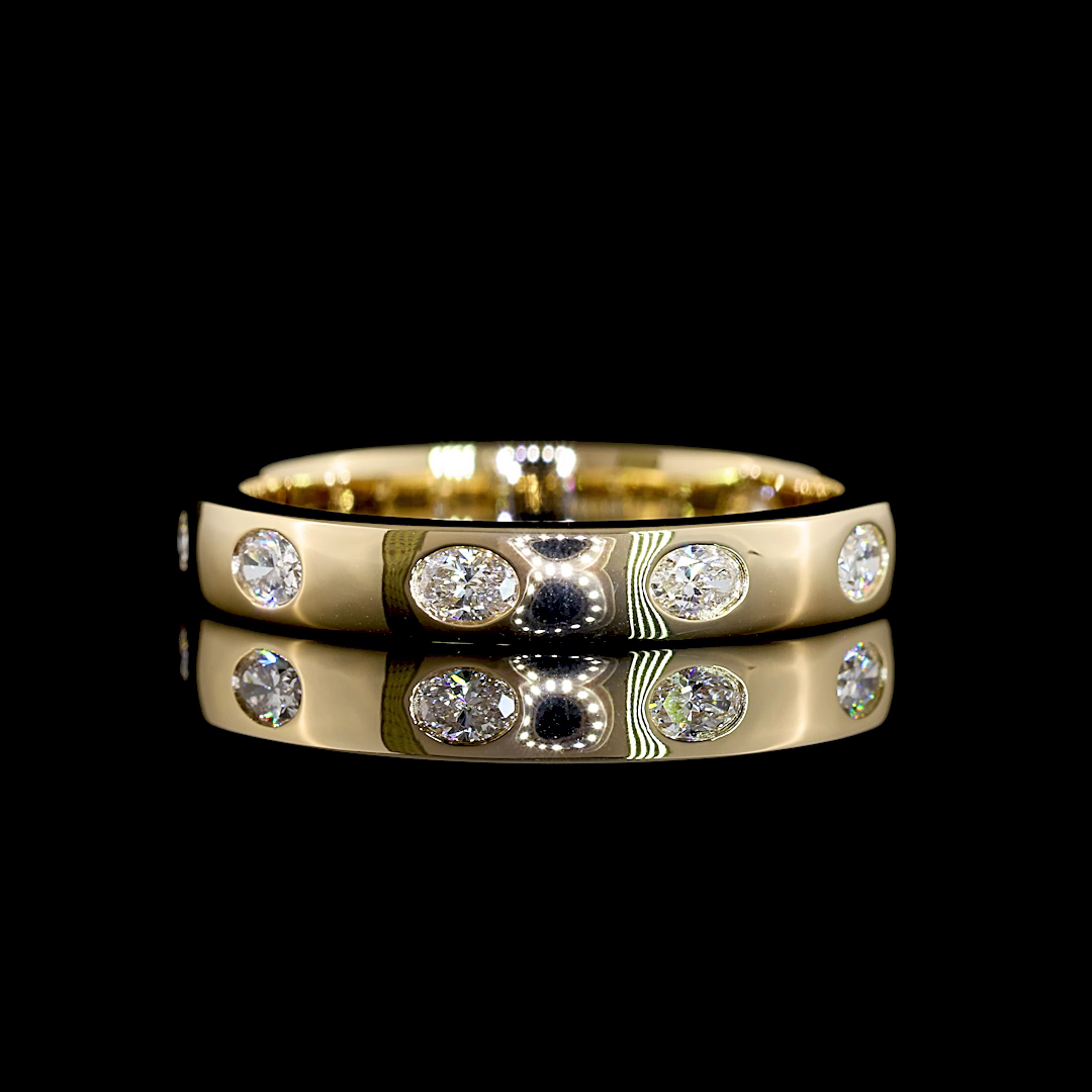 1/4ctw Flush East West Oval Eternity Band