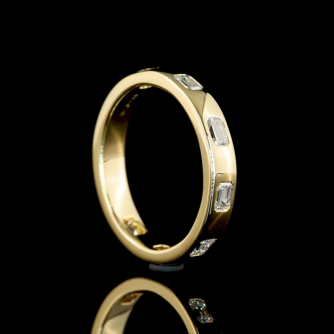 1/2ctw Flush East West Emerald Eternity Band