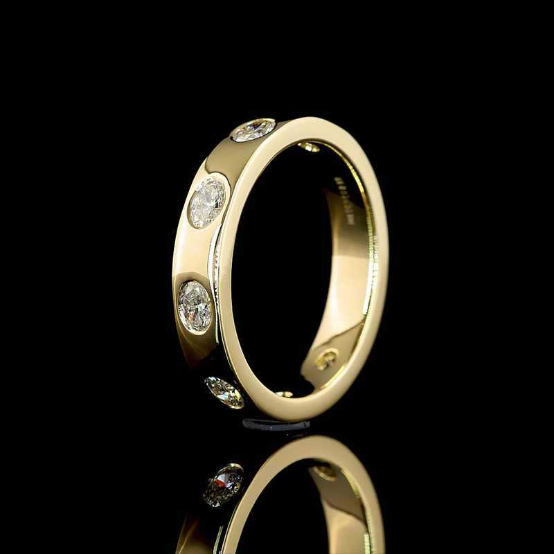 3/4ctw Oval East West Flush Diamond Eternity Band