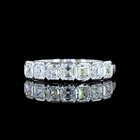 2ctw Half Bezel Asscher Seven Stone Band
