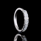 2ctw Half Bezel Asscher Seven Stone Band