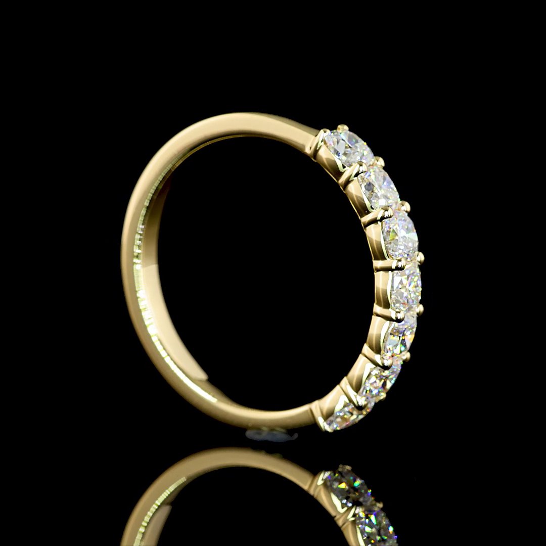 1ctw Prong East West Cushion Seven Stone Band