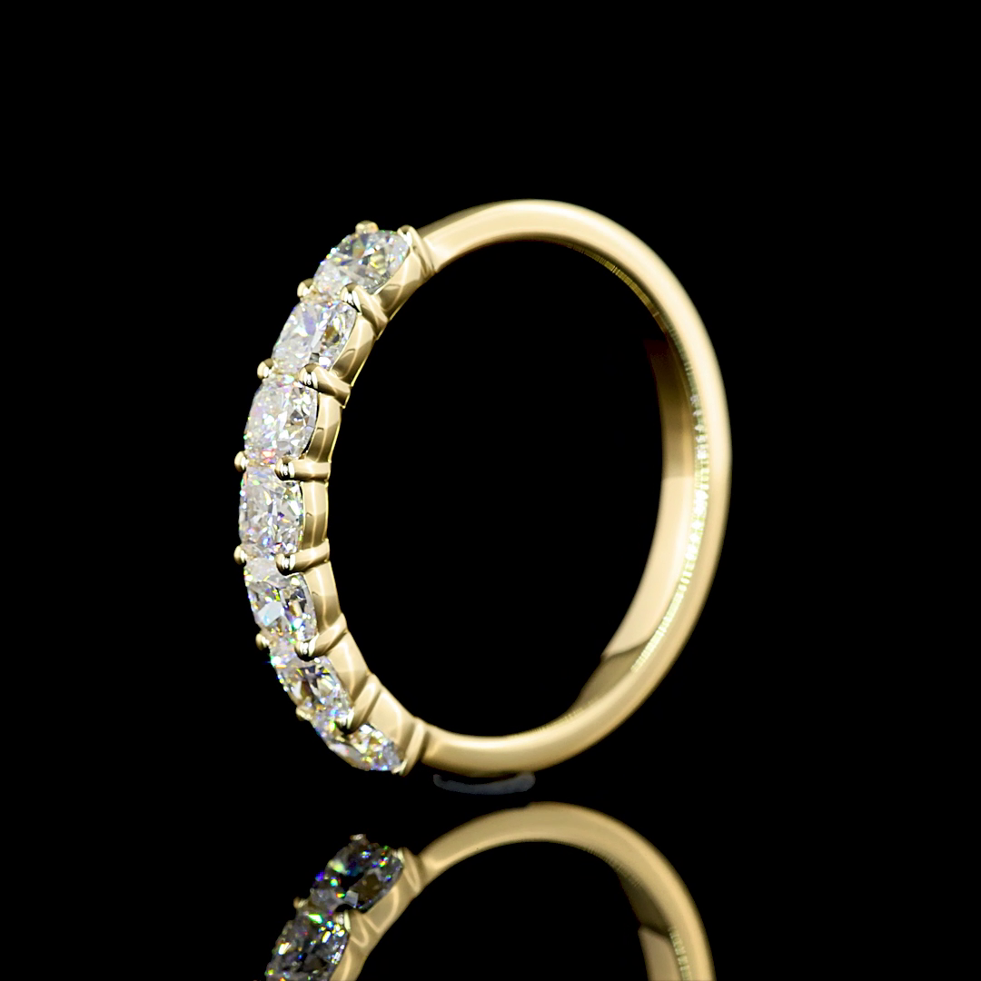 1ctw Prong East West Cushion Seven Stone Band