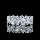 6ctw Pear Prong Diamond Eternity Band