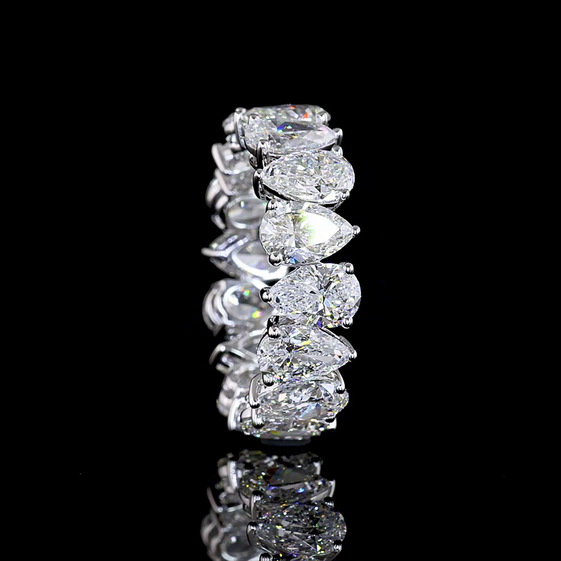 6ctw Pear Prong Diamond Eternity Band